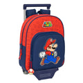 Trolley per la Scuola Super Mario Trick Rosso Blu scuro 28 x 34 x 10 cm